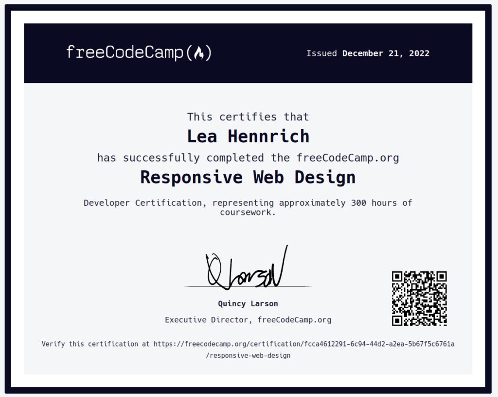 Freecodecamp_Responsive_Web_Design_Zertifikat_Lea_Hennrich